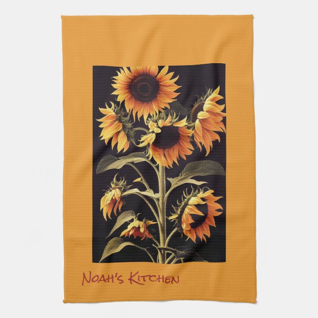 Serviette de cuisine en thé Sunflower (Vertical)