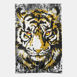 Serviette de cuisine en tigre réaliste - Tête de t