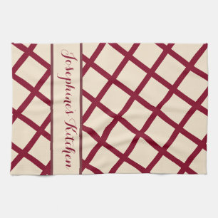 Serviette de cuisine en treillis personnalisée Bur