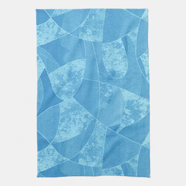 Serviette de cuisine en verre bleu (Vertical)