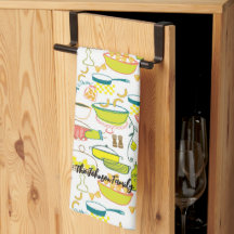Serviette de cuisine familiale personnalisée