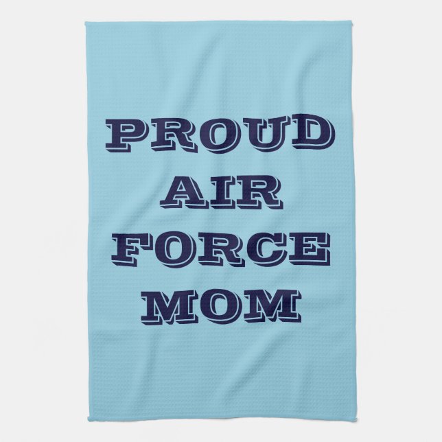 Serviette de cuisine Fière Air Force Maman (Vertical)