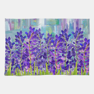 Serviette de cuisine Fleur sauvage violette Lupine