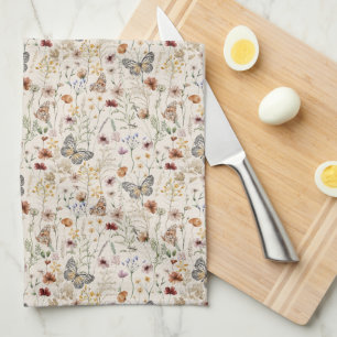 Serviette de cuisine florale Boho