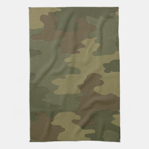 Serviette de cuisine foncée de camouflage