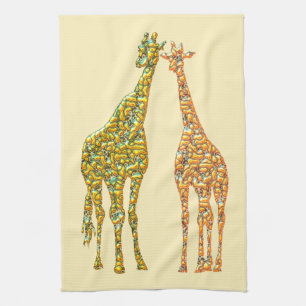 Serviette de cuisine Giraffe - Couleurs Personnali