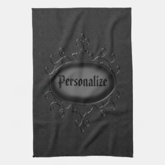 Serviette de cuisine gothique personnalisée de