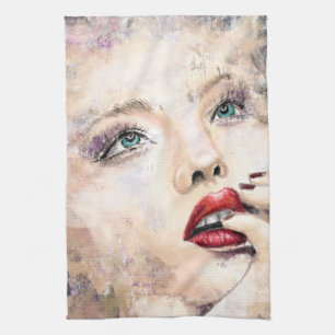 Serviette De Cuisine Green Eyed Jolie Femme