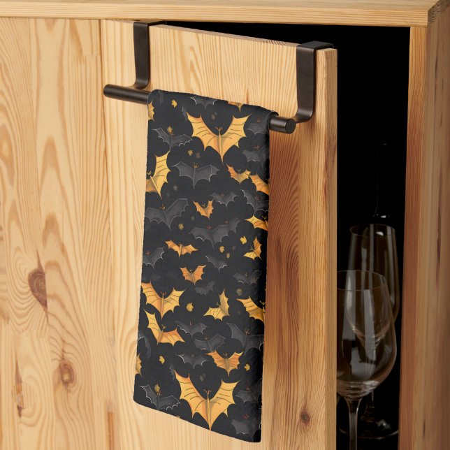 Serviette de cuisine Halloween (Pliage en tiers)