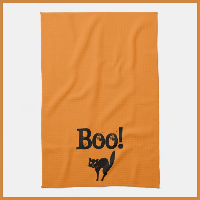 Serviette de cuisine Halloween à thème Boo (Créateur téléchargé)