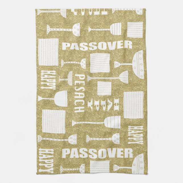 Serviette de cuisine "Happy Passover/Pesach" (Vertical)