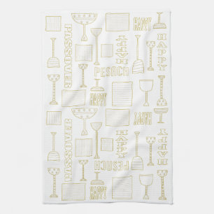 Serviette de cuisine "Happy Passover Words"