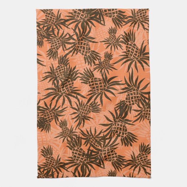 Serviette de cuisine hawaïenne de Camo d'ananas (Vertical)