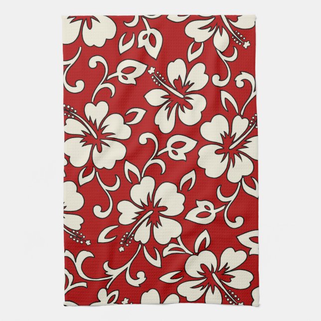 Serviette de cuisine hawaïenne de Malia Hibiscus (Vertical)