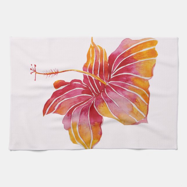 Serviette de cuisine Hawaiian Hibiscus Flower 16"  (Horizontal)