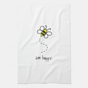 serviette de cuisine heureuse d'abeille