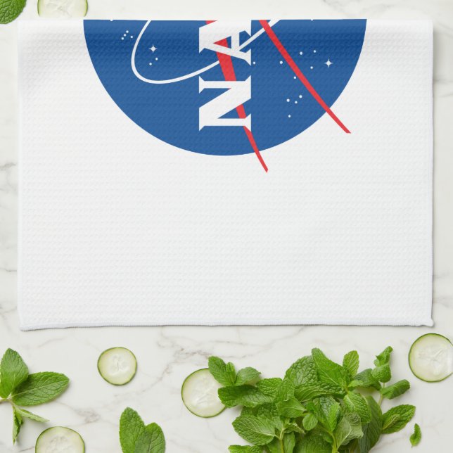 Serviette de cuisine Iconique NASA (blanc roquette (Plié)