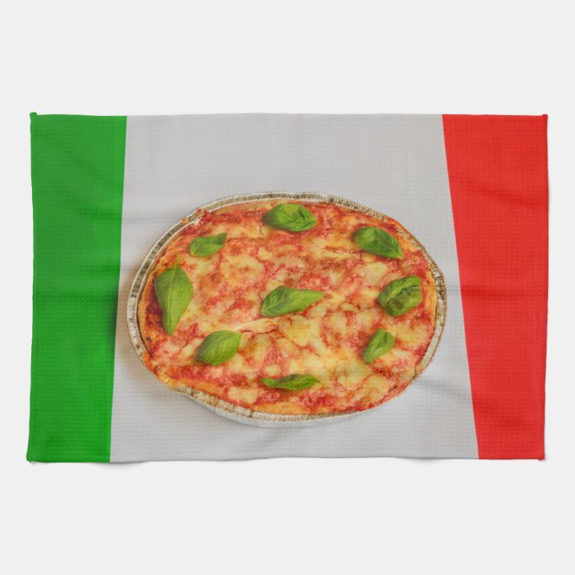 SERVIETTE DE CUISINE ITALIENNE PIZZA (Horizontal)