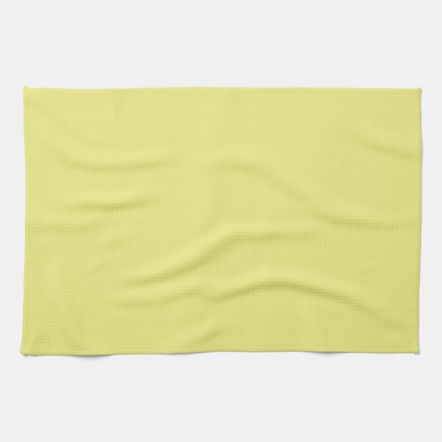 Serviette de cuisine jaune pastel solide (Horizontal)