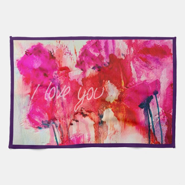 SERVIETTE DE CUISINE "JE T'AIME" (Horizontal)