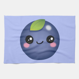 Serviette de cuisine Kawaii Blueberry