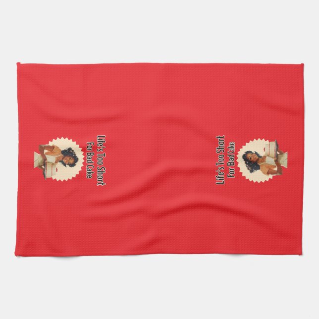 Serviette de cuisine Life's Too Short for Bad Cake (Horizontal)