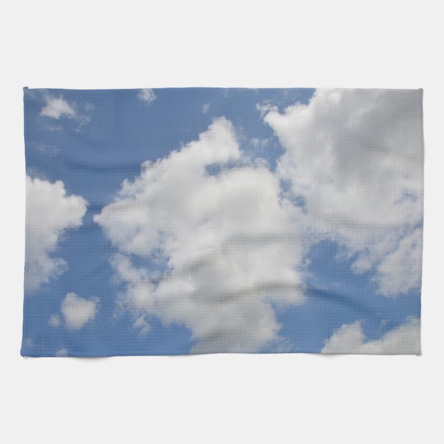 Serviette de cuisine lunatique de nuage (Horizontal)