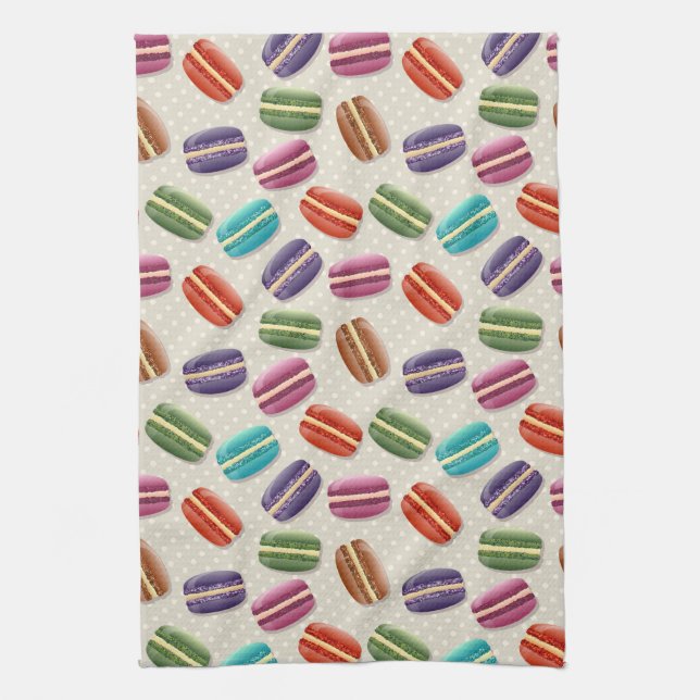 serviette de cuisine macarons (Vertical)