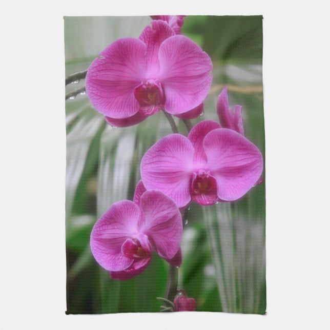 Serviette de cuisine Magenta Orchids (Vertical)