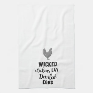 Serviette de cuisine mauvaise d'oeufs de Deviled