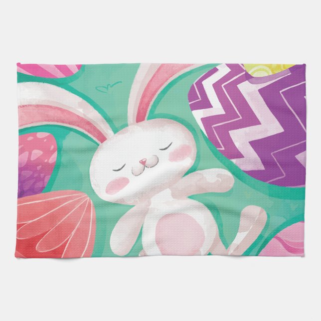 Serviette de cuisine mignonne de l'aquarelle | de (Horizontal)