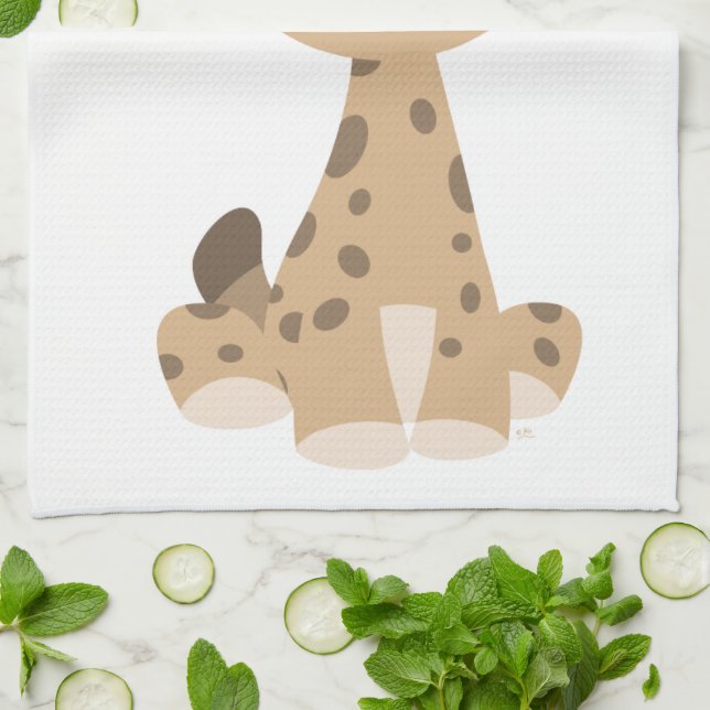 Serviette de cuisine mignonne de Lynx de bande (Plié)