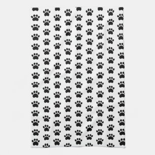 Serviette de cuisine mignonne de motif d'empreinte