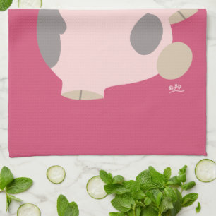 Serviette de cuisine mignonne de porc de danse de