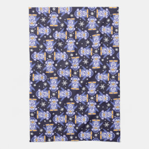 Serviette de cuisine modelée par pingouins mignons
