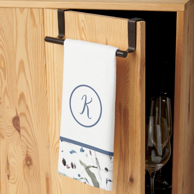 Serviette de cuisine moderne Abstraite initiale él (Pliage en tiers)