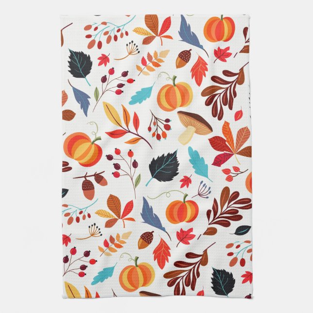 Serviette de cuisine Motif d'automne (Vertical)