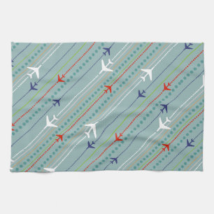 Serviette de cuisine Motif d'avion rétro