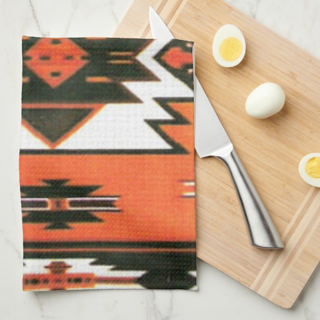 Serviette de cuisine Motif de style sud-ouest (Quart Plié)