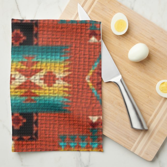 Serviette de cuisine Motif du sud-ouest (Quart Plié)