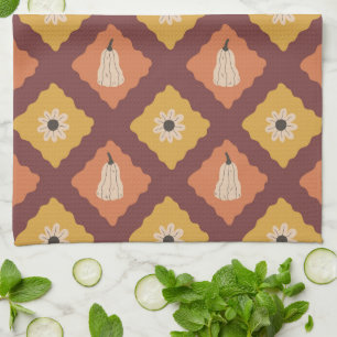 Serviette de cuisine Motif en diamant d'automne