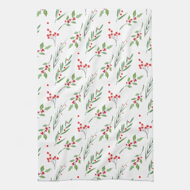 Serviette de cuisine Motif mixte de Noël (Vertical)
