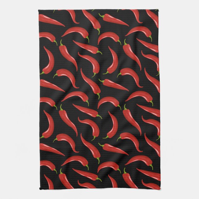 Serviette de cuisine Motif Red Chili Pepper (Vertical)
