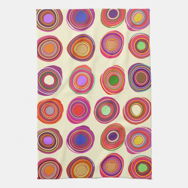 Serviette de cuisine multicolore rouge (Vertical)