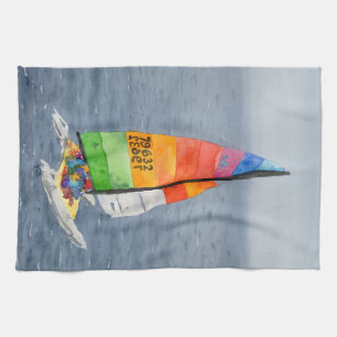 Serviette de cuisine nautique en catamaran voilier