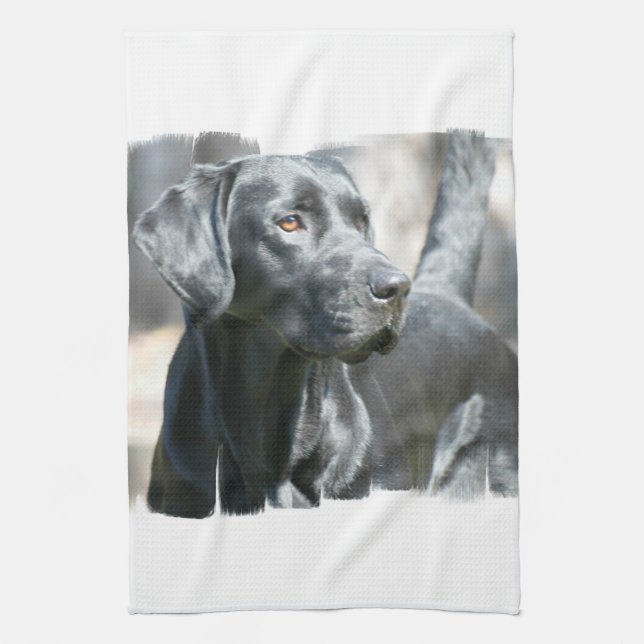 Serviette de cuisine noire de laboratoire (Vertical)