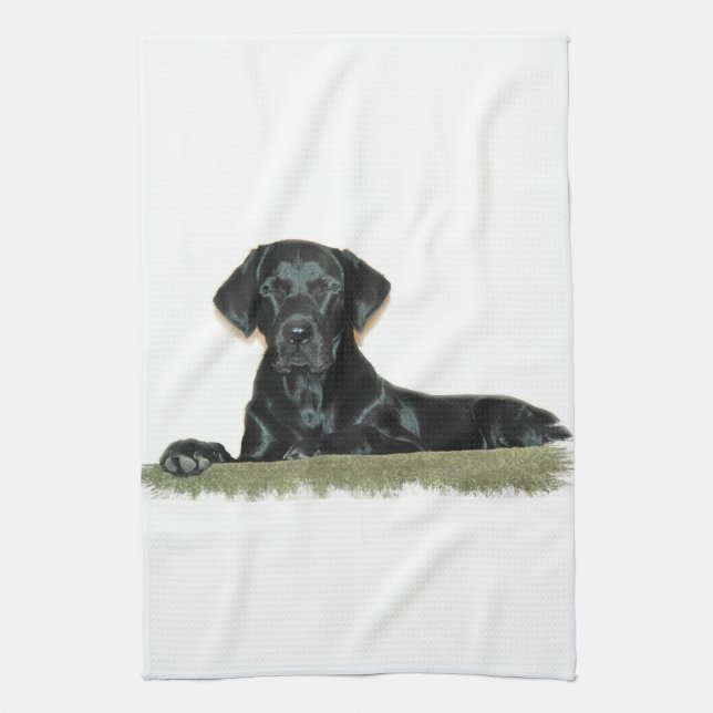 Serviette de cuisine noire de laboratoire (Vertical)