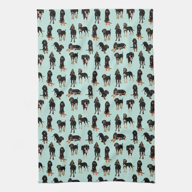 Serviette de cuisine noire et bronzage de (Vertical)