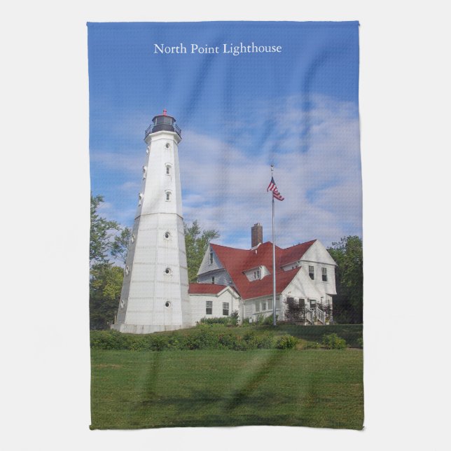 Serviette de cuisine North Point Lighthouse (Vertical)