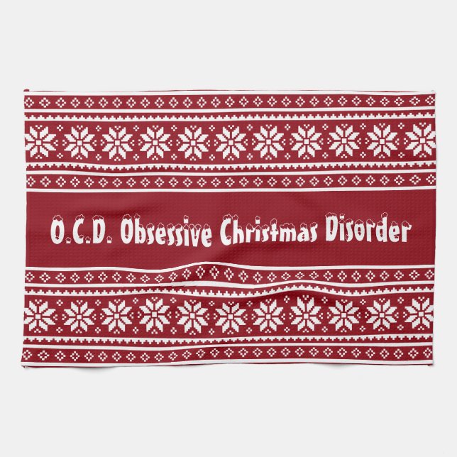 Serviette de cuisine obsédante du désordre OCD de (Horizontal)